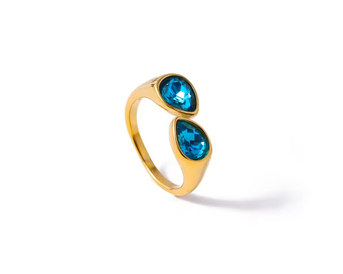 Noemie - Lagoon / resizable / Gold