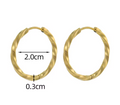 Gold-plated stainless steel hoop earrings