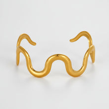 Gold-plated stainless steel cuff bracelet