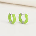colored earring with silver detail