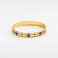 Gold-plated stainless steel bracelet with zircon detail