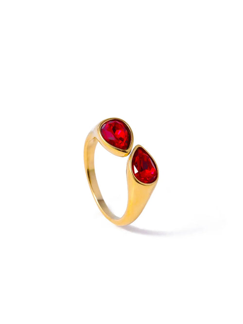 Noemie - Ruby / resizable / Gold