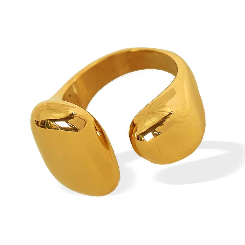 Polished gold ring detail