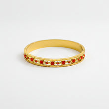 Gold-plated stainless steel bracelet with zircon detail