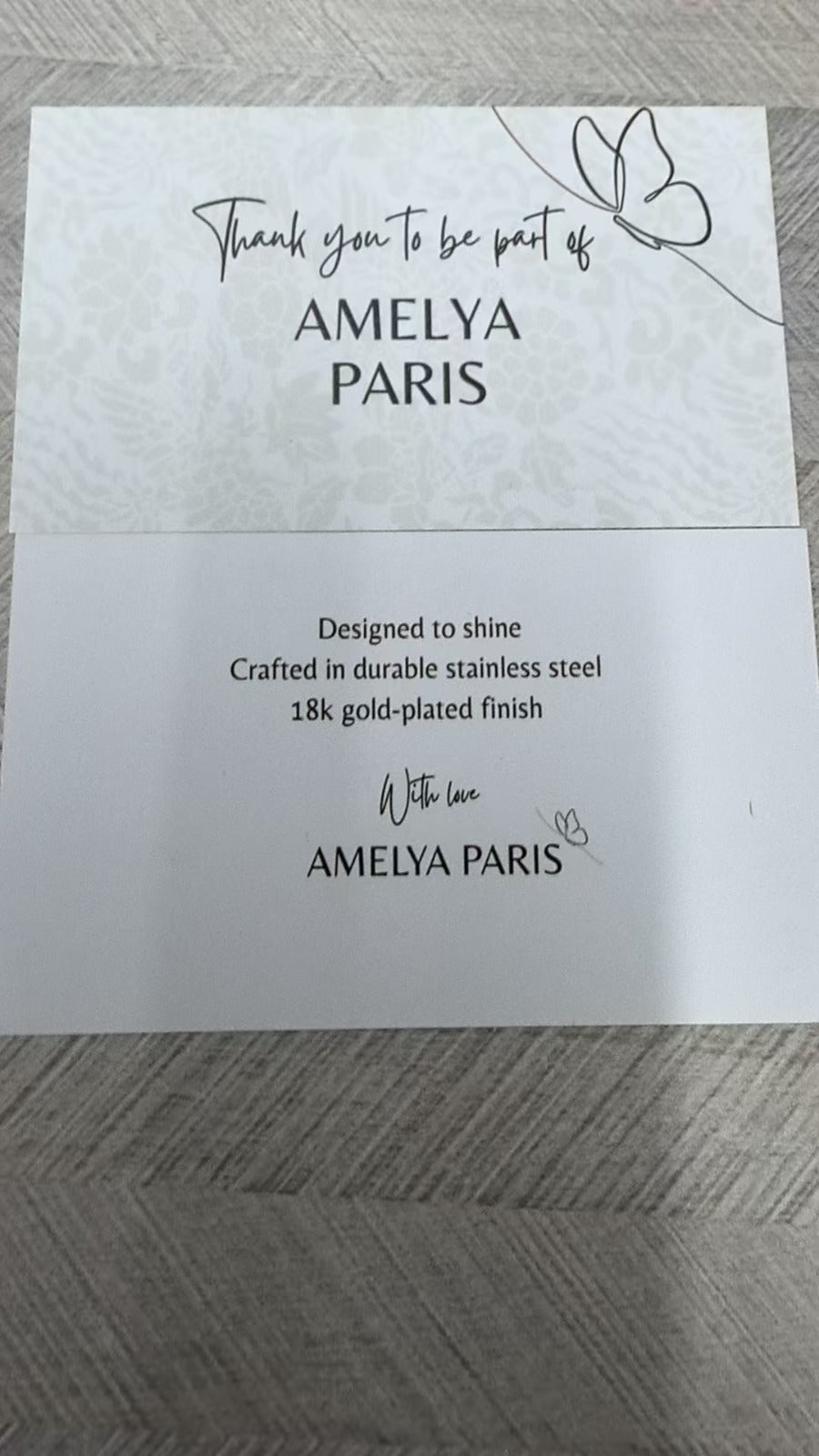 Card Amelya Paris 1 per orde