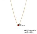 Gold-plated stainless steel necklace with zircon detail