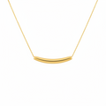 Gold-plated stainless steel pendant necklace with stone detail