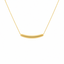 Gold-plated stainless steel pendant necklace with stone detail