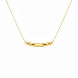 Gold-plated stainless steel pendant necklace with stone detail